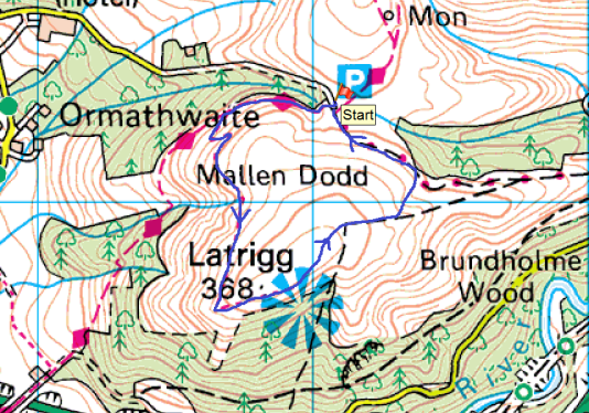 Latrigg map