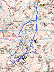 Scafell pike map