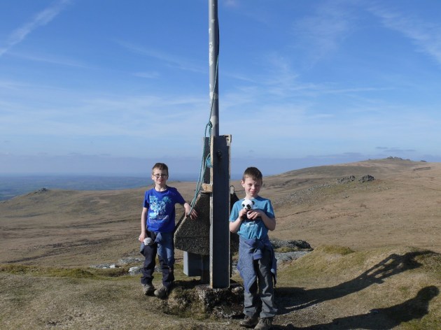 The boys on Hare Tor