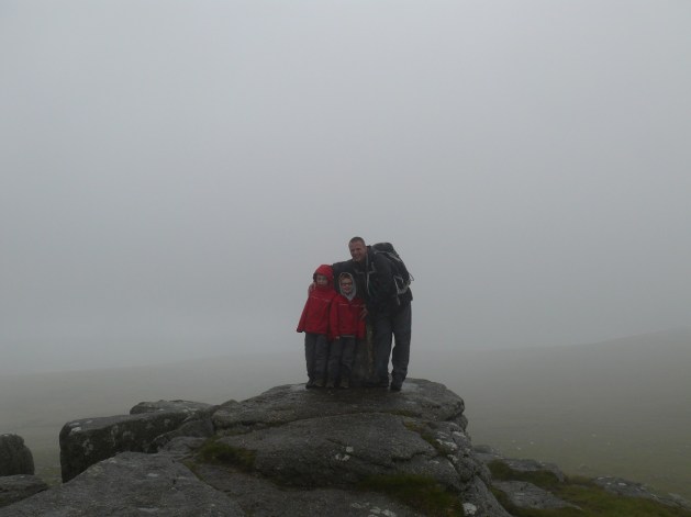 Me and the boys at the summit trig of Yes Tor