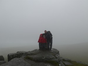 Me and the boys at the summit trig of Yes Tor
