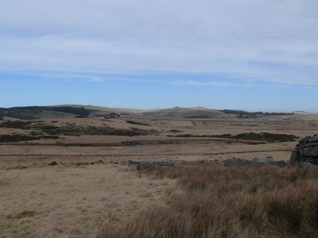 Fantastic view to the pyramidal Longaford Tor from Blakey Tor