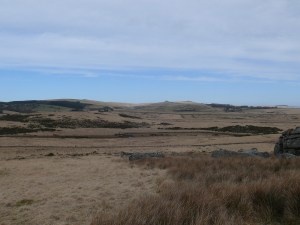 Fantastic view to the pyramidal Longaford Tor from Blakey Tor