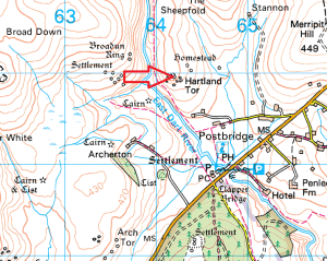 hartland-tor-map
