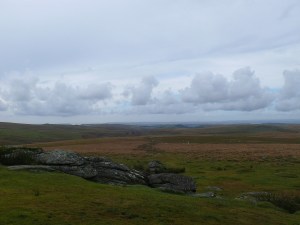 From the summit looking towards Plymouth, the river Plym is in the valley to the left
