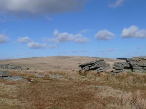 Looking to North Hessary Tor from Leeden Tor