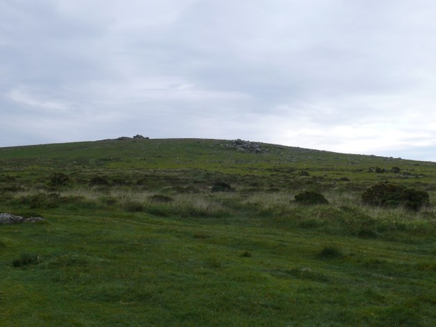 Looking up to Little Staple Tor to the right, with Middle Staple Tor left and behind