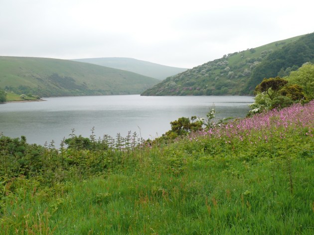 Meldon Reservoir with Black Tor the high point in the distance