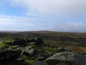Looking to Top Tor from Saddle Tor