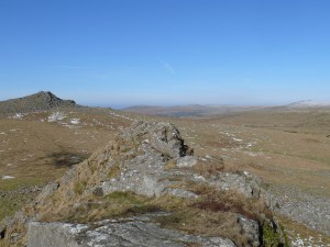 Looking back to Sharpitor from Leather Tor