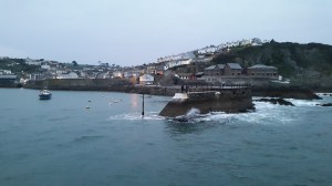Mevagissey Harbour as evening draws in