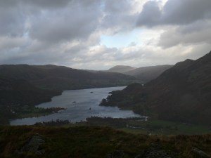 Ullswater with Great Mell Fell looking like it may get some sun!