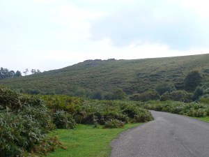 Black Tor above the road back to Shipley Bridge