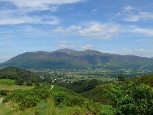 Just out of Braithwaite and the views open up to Skiddaw