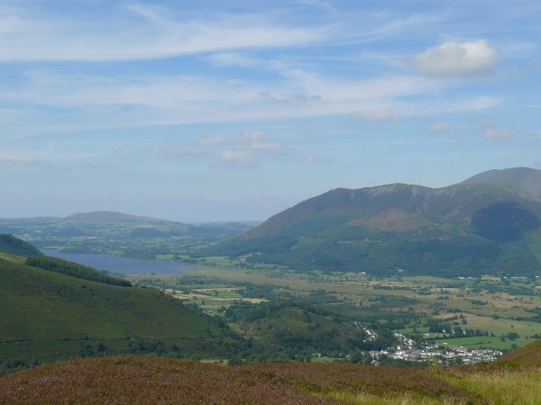 Looking to Lake Bassenthwaite and the Ullock Pike ridge on the right