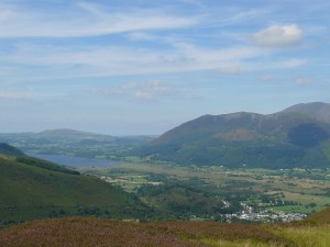Looking to Lake Bassenthwaite and the Ullock Pike ridge on the right