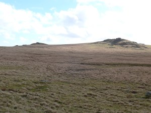 Looking back to Beardown Tor from Lydford Tor