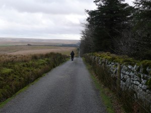 The road away from Holming Beam, a little further along this road we headed down to the left
