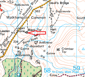 black-tor-walkhampton-map