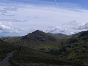 Descending The Band looking to Pike O'Blisco