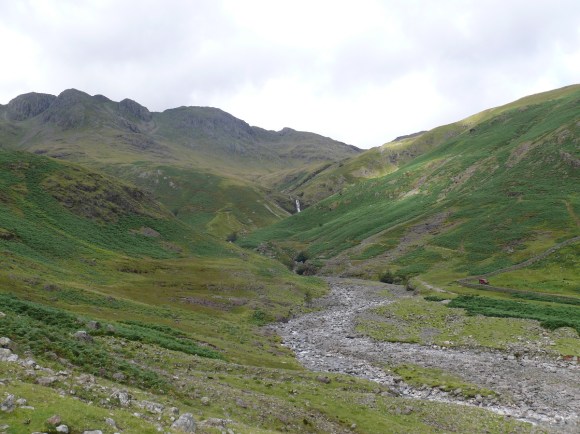 Bowfell above Whorneyside Force and Hell Gill