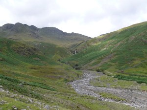 Bowfell above Whorneyside Force and Hell Gill