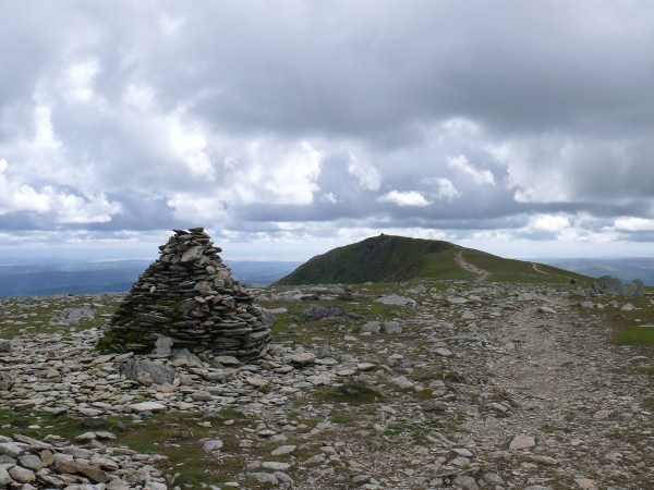 Brim Fell summit looking back to Coniston Old Man