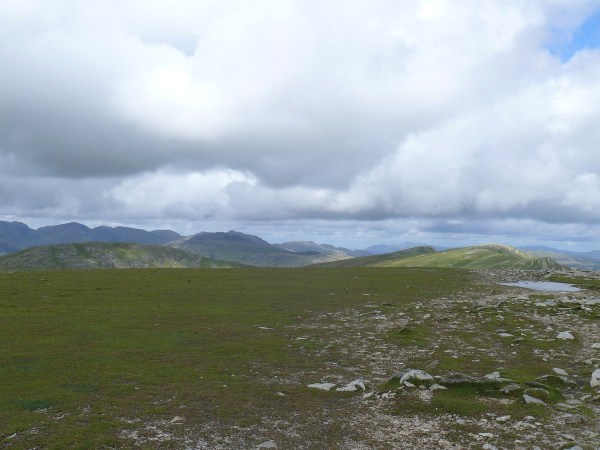 And looking the other way to Great Carrs and Swirl How with the Scafells beyond