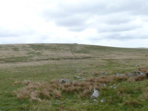 A quite dull looking view of Cramber Tor from Black Tor