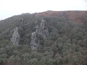 The Dewerstone with Devil's Rocks above