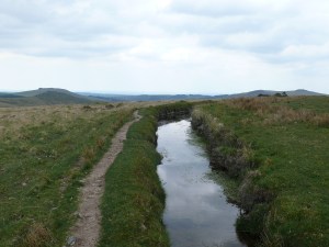 Looking along the Devonport Leat from near to Older Bridge