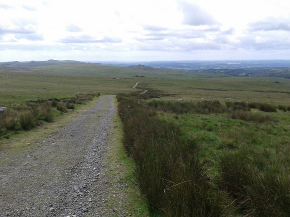 Looking back down the ascent route