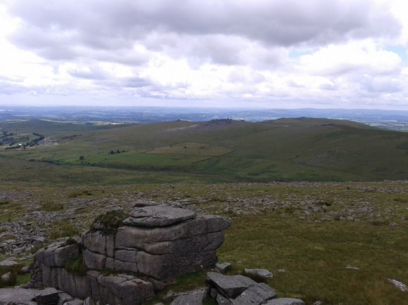 From the top of Great Mis Tor looking to the Staple tors
