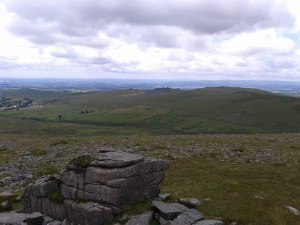 From the top of Great Mis Tor looking to the Staple tors