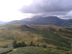 The church below and Skiddaw behind