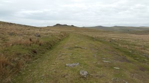 Looking back up at Kings Tor from the old Plymouth to Princetown railway track