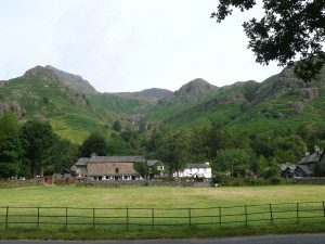 Looking from New Dungeon Ghyll up our route of ascent