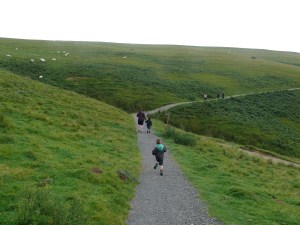 Off up the graded path to the summit