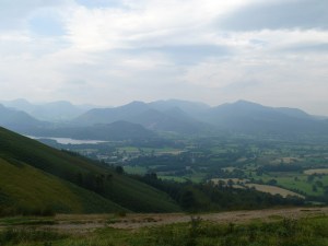 Views to the North Western Fells with a peek of Derwent Water