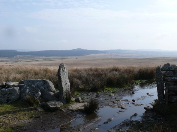 Looking through the gateway across to Bellever Tor