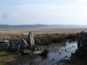 Looking through the gateway across to Bellever Tor