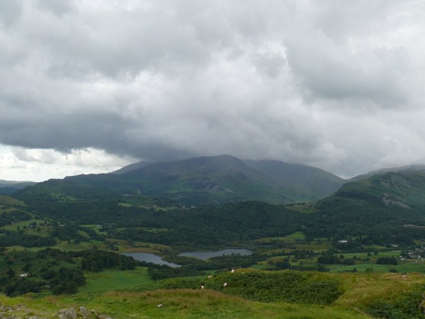 Cloud gathers over the Coniston range