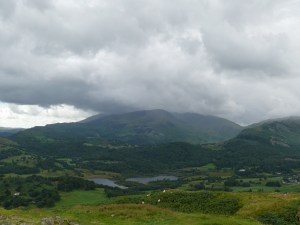 Cloud gathers over the Coniston range