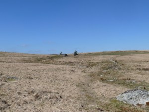 Looking back to the farm as we head up towards Northmore's cross