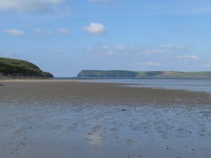 Tide has gone far enough out for us to venture onto the sand