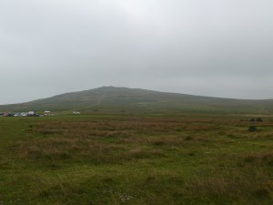 Looking back to the car park with Cox Tor behind