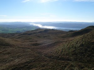Into the sun, Windermere from Sour Howes
