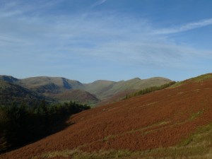 One last look, from the right, Yoke, Ill Bell, Froswick, Thornthwaite Crag and Caudale Moor with Troutbeck Tongue in the valley below