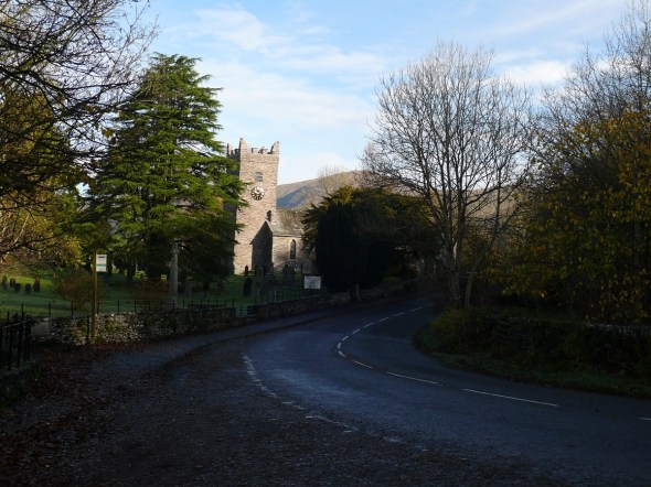 Troutbeck Church at the start of the walk