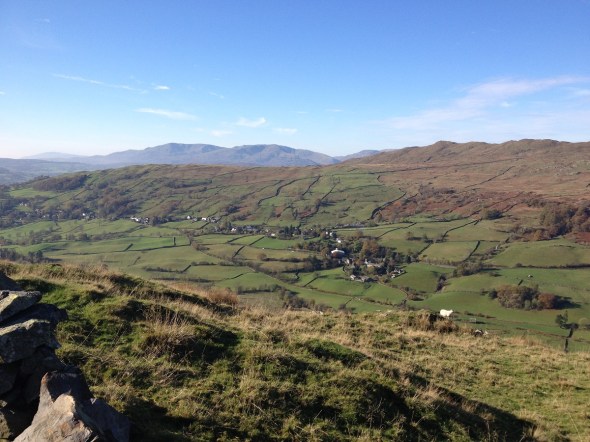 Looking across to Troutbeck village itself